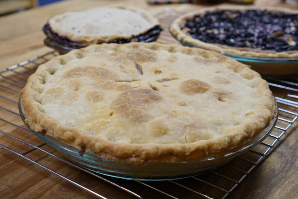 Meat, Blueberry and Blueberry Custard in the Perfect Pie Crust
